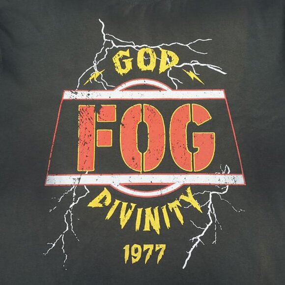 Fear of God Black Vintage Print Short Sleeve T Shirt - Picture 5 of 6